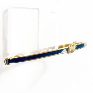 Monet Vintage Gold Tone with Black Enamel Bangle Bracelet 2.75" diameter